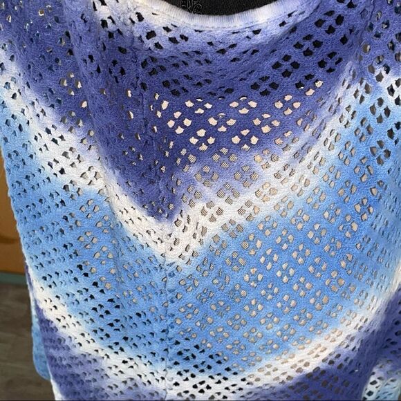 BEACH Cabana net style blues tie dye racer back size M - Picture 9 of 11